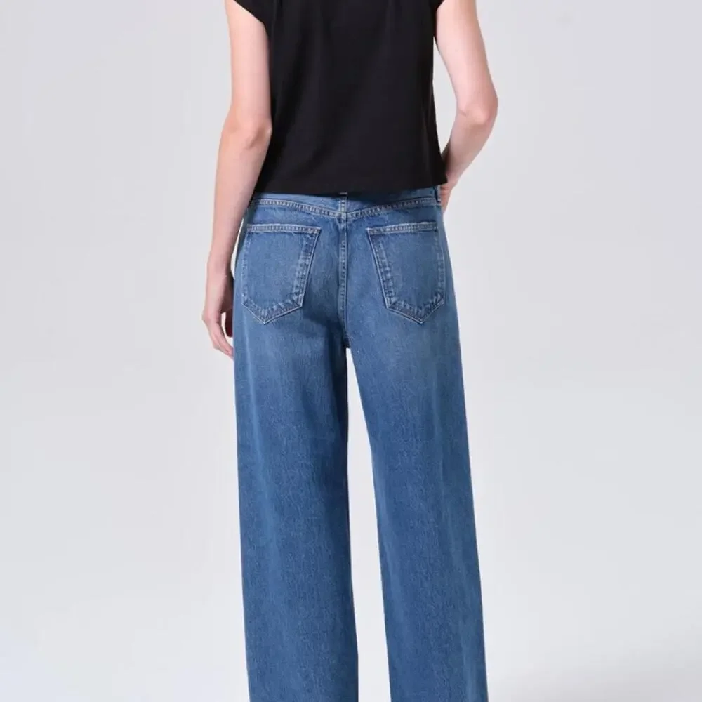 Agolde low slung baggy blue